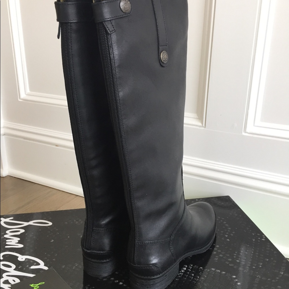 Sam Edelman Penny riding boot, black leather, 8.0M